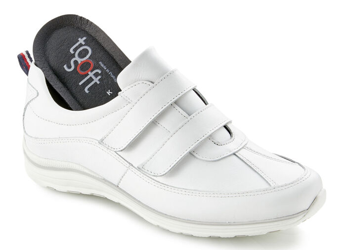 Toosoft Slipper mit verstellbaren Klettspangen WEISS