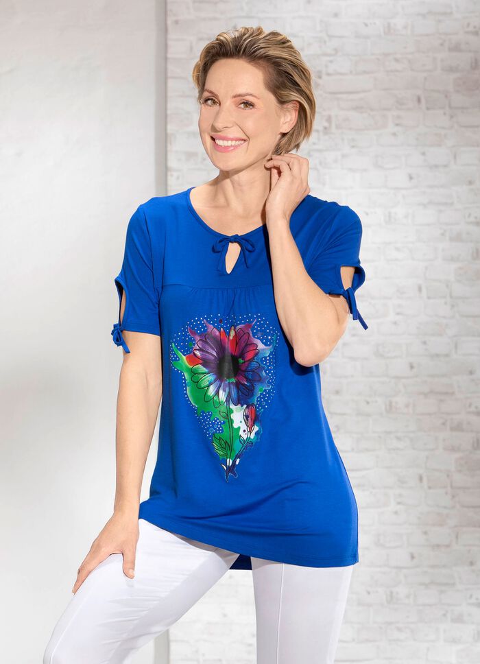 Shirt mit V-Schlitz  