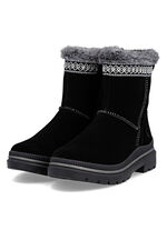 Remonte, gefütterte Damen-Stiefeletten, Winterschuhe, Weite G, mit Lammfell SCHWARZ