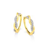 Wundervolle Creolen mit 60 Diamanten 