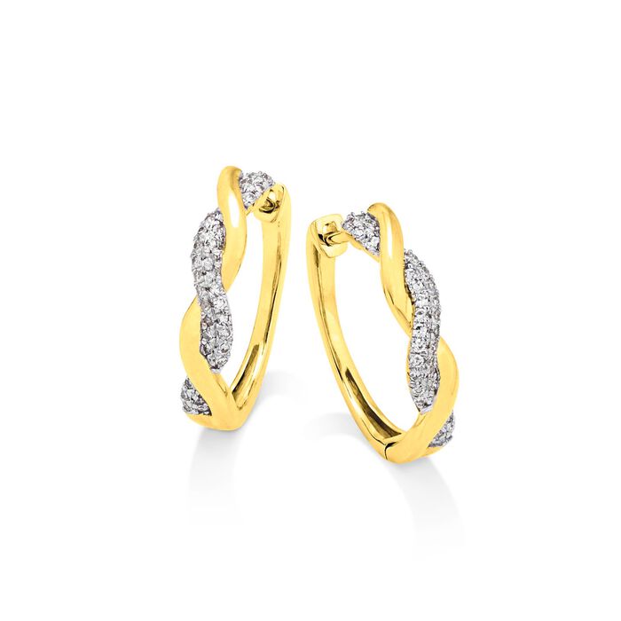 Wundervolle Creolen mit 60 Diamanten 