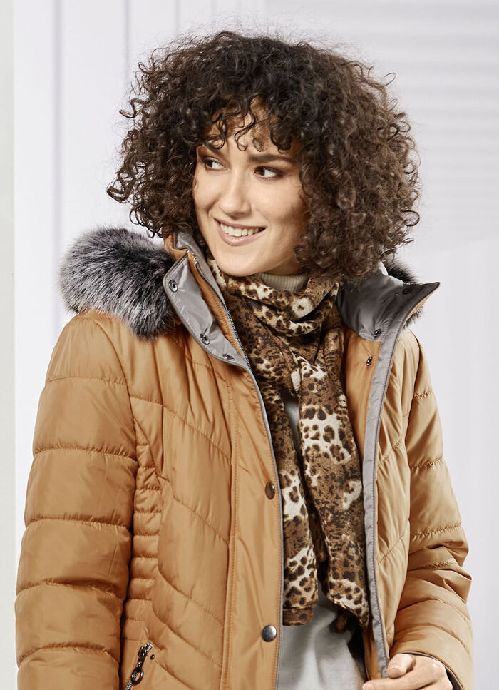 Schal mit Raubtierfell-Dessin 