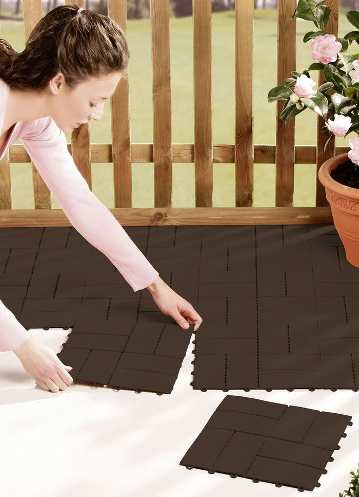 Terrassenplatten-Set, 12-teilig BRAUN