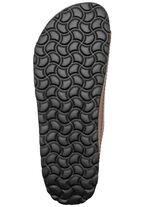 GINO GALANTE, klassische Herren-Pantoletten, aus Leder MARONE-SCHWARZ