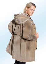 Longjacke in 2 Farben mit abnehmbarer Kapuze HASELNUSS