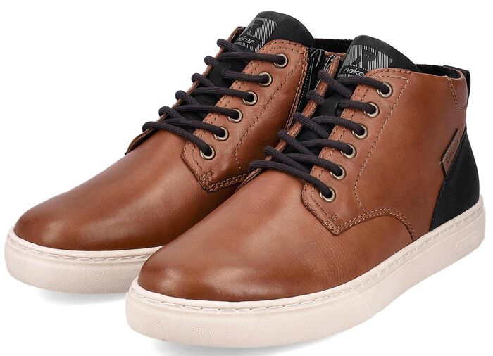 Rieker Schn&uuml;r-Boot aus schattiertem Nappaleder 