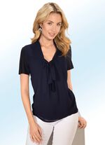 Tunika mit Bindeschluppe am V-Ausschnitt 