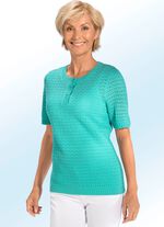 Pulli mit feinem Ajourdessin JADEGR&Uuml;N