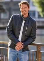 Lederkurzjacke von &bdquo;Cabrini&ldquo; in 2 Farben SCHWARZ