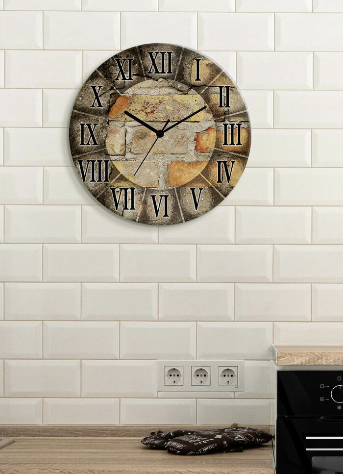 Glas-Wanduhr 