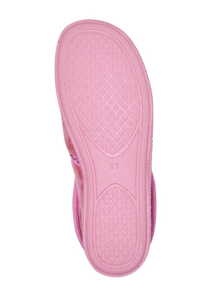 Laurina, warme Damen-Hausschuhe, mit Gummizug ROSA