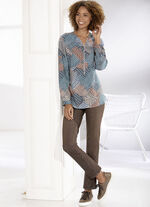 Jeans in bequemer Schlupfform COGNAC MELIERT