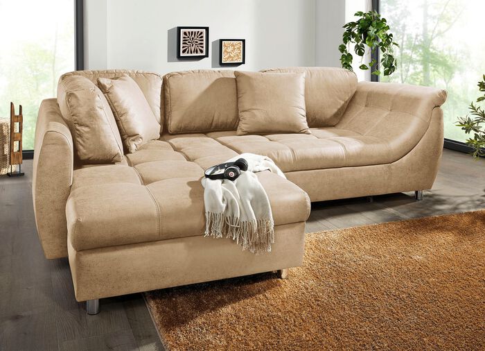 Polsterecke mit Bettfunktion CREME