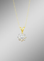 Anhänger mit Brillant und Diamanten 