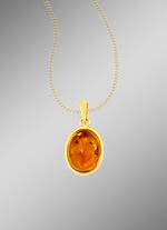 Klassischer Anh&auml;nger mit echt Bernstein 