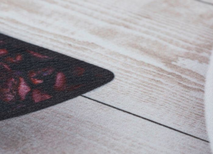 Pflegeleicher und strapazierf&auml;higer K&uuml;chenl&auml;ufer CREME-BRAUN