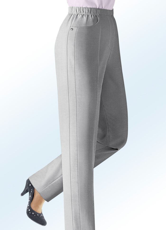 Hose in Schlupfform HELLGRAU MEL.