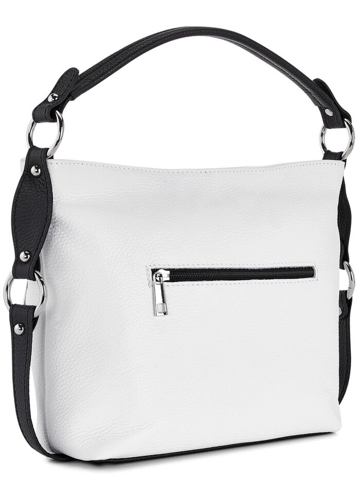 Laurina Tasche aus genarbtem Kalbleder SCHWARZ-WEISS