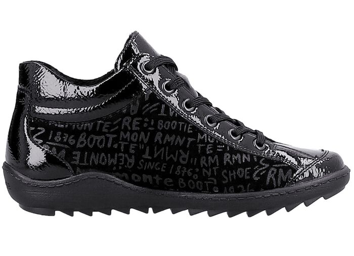 Remonte Schn&uuml;r-Bootie aus Crashlack 