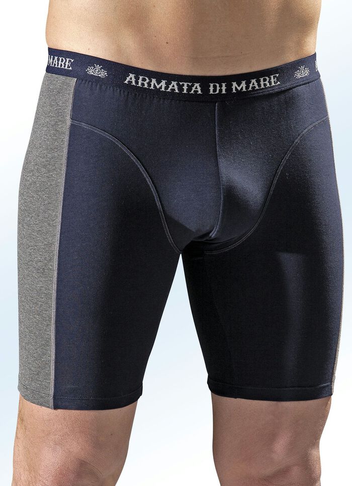 Dreierpack Longpants aus Feinjersey, mit Einsätzen, uni