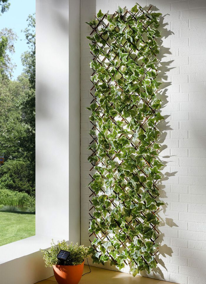 Beleuchtetes Wandgitter 