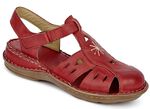 Gemini Sandale aus schattiertem Rind-Nappaleder ROT