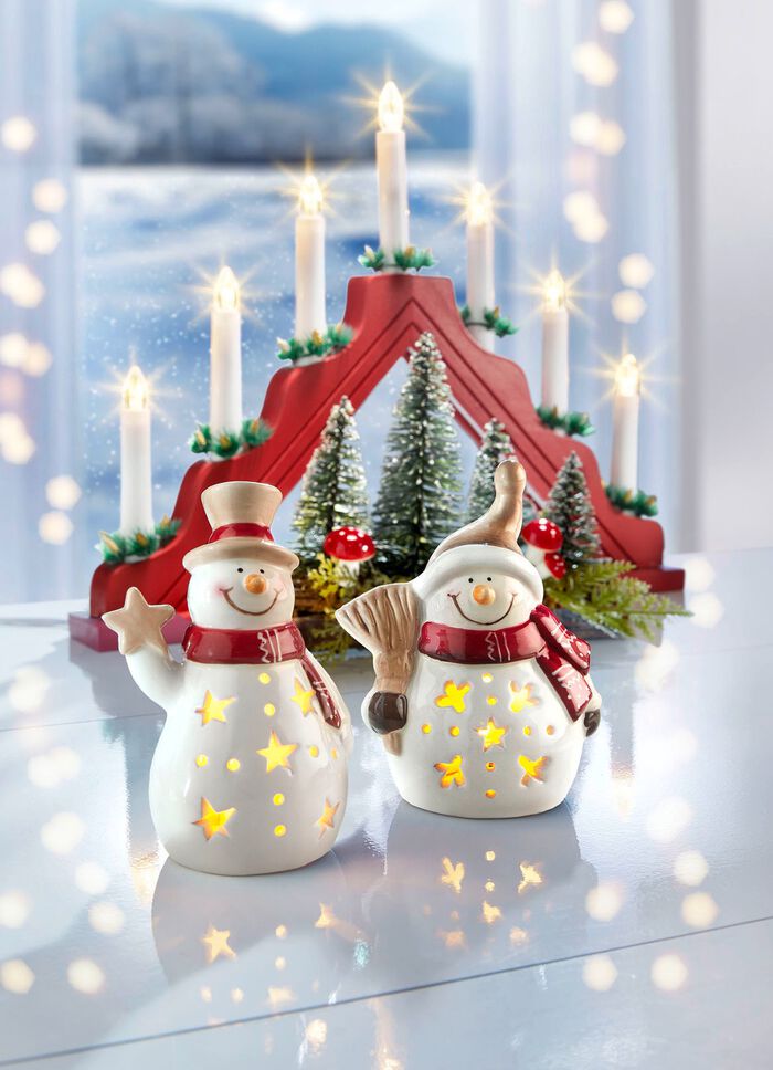 Beleuchtete Schneem&auml;nner, 2er-Set 