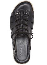 Gemini Sandale mit elastischer Zierschn&uuml;rung SCHWARZ