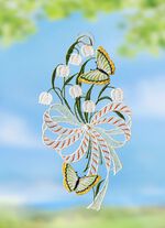 Fensterbild mit Maigl&ouml;ckchenmotiv 