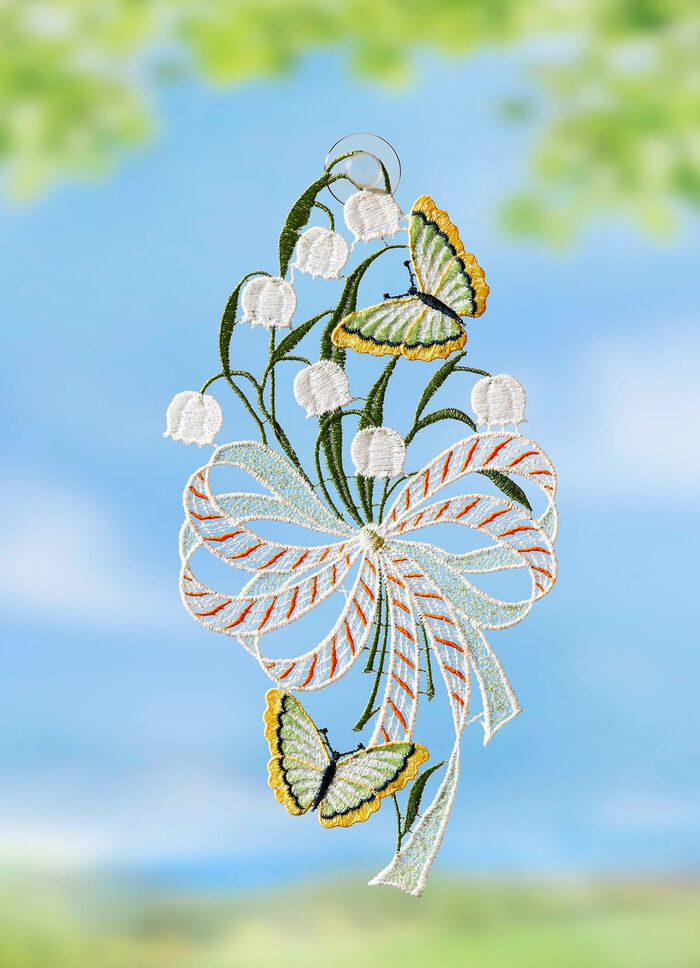 Fensterbild mit Maigl&ouml;ckchenmotiv 