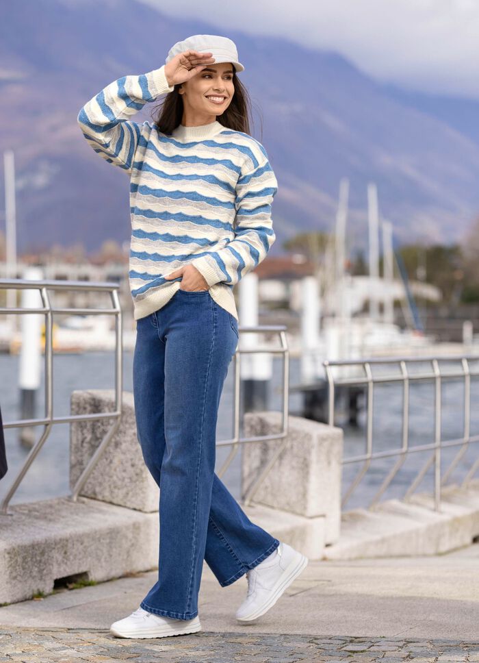 Pullover mit Wellenmuster 