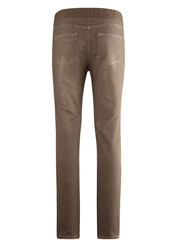 Jeans in bequemer Schlupfform COGNAC MELIERT