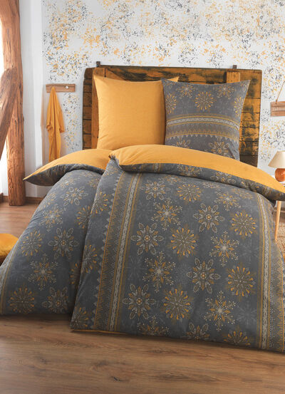 Stilvolle Wendebettwäsche-Garnitur von Dormisette 