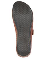 Bequeme Damen-Pantoletten, Weite G, mit Klettverschluss BRAUN