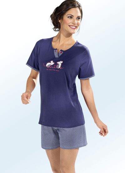 Shorty, Kurzarm mit platziertem Druck 