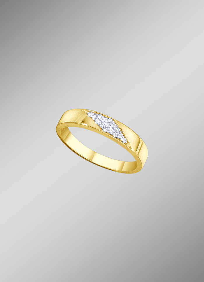 Damenring mit synth. Zirkonia 