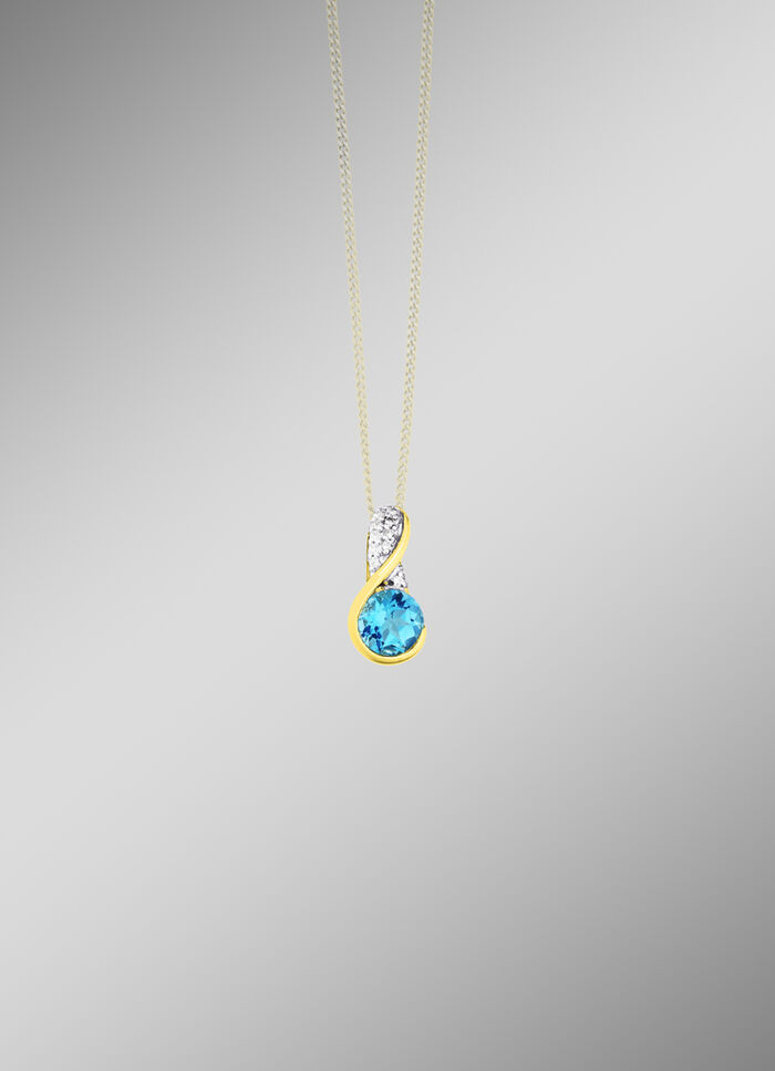 Bezaubernder Anh&auml;nger mit Blautopas 