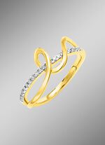 Interessanter Damenring mit Brillanten 