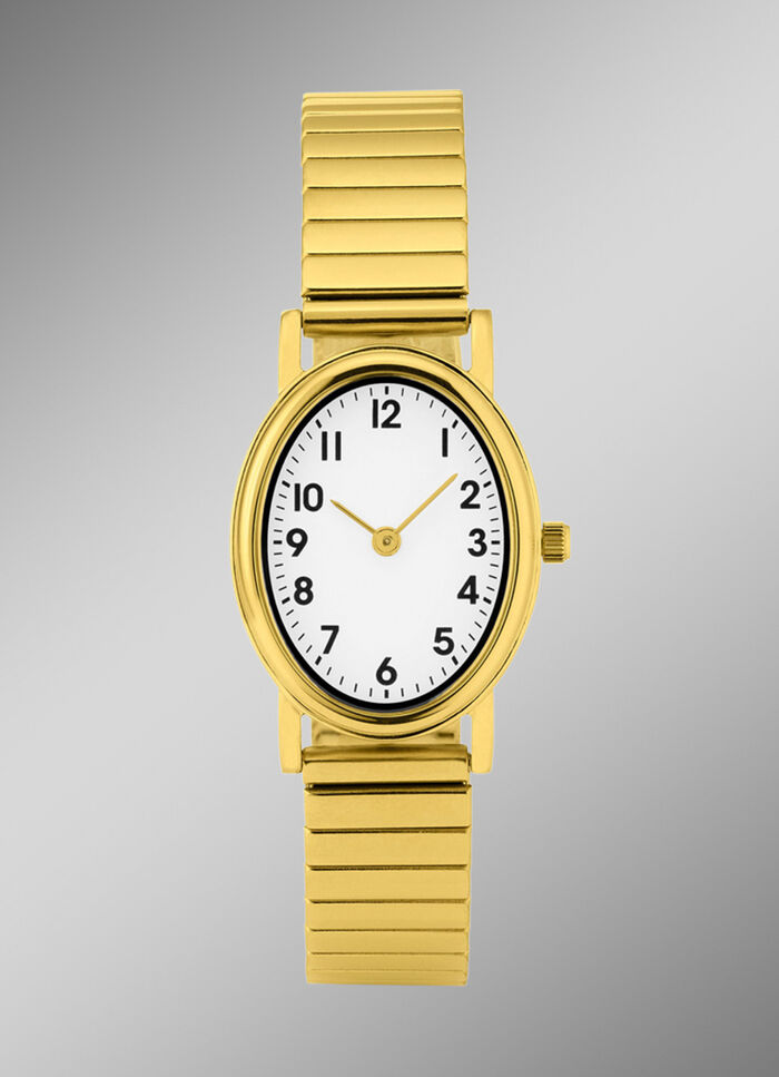 Para-Quartz-Damenuhr mit Edelstahlgehäuse 