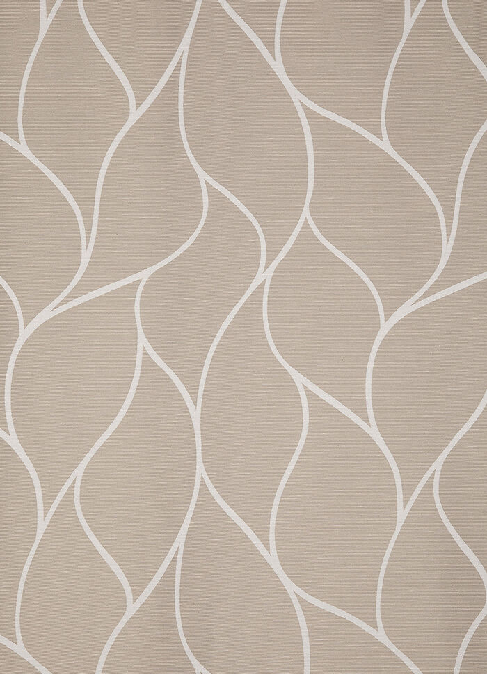 &Uuml;bergardine mit sch&ouml;nem Wellendessin BRAUN