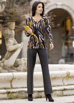 Hose mit ausgestellter Fu&szlig;weite SCHWARZ