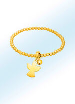 Elegantes Kugelarmband Gl&ouml;ckchen ruft Schutzengel 