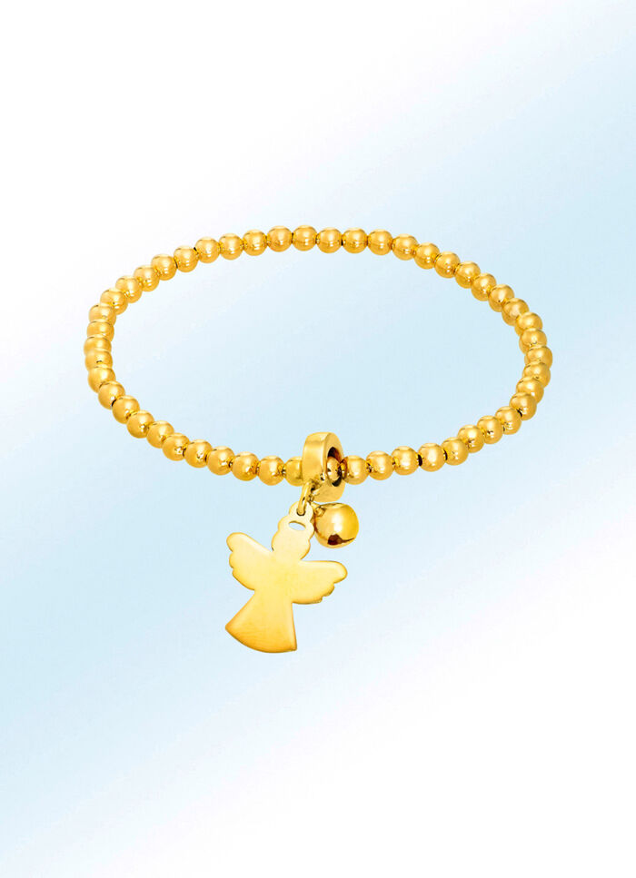 Elegantes Kugelarmband Gl&ouml;ckchen ruft Schutzengel 