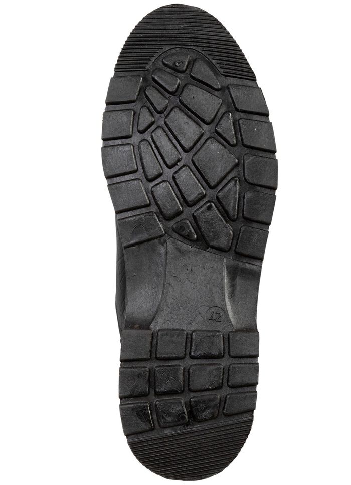 Stiefelette mit Knitter-Struktur SCHWARZ