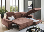 Polsterecke mit Bettfunktion und Bettkasten BRAUN