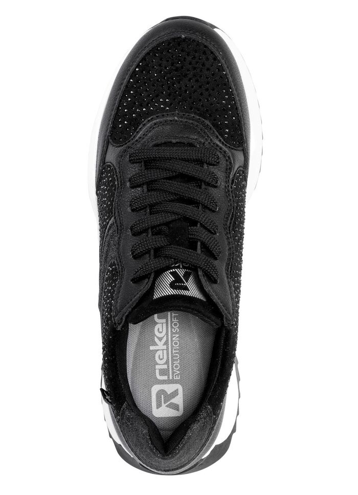 Rieker Sneaker mit Glitzersteinchen SCHWARZ