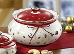 Villeroy & Boch Gebäckdosen aus Porzellan WEISS/ROT