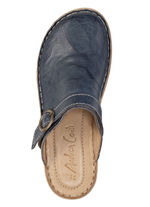 Andrea Conti Clog aus Nappaleder mit Knitter-Struktur DUNKELBLAU