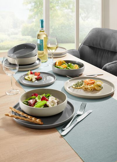 Arte Viva 12-teiliges Tafel-Service aus Markensteinzeug 