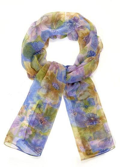 Schal mit Blütendessin 